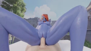 Undyne cowgirl 3D VR 180 SBS (A XXX Parody) - 