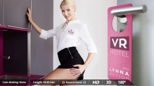 VR Hotel - XXX Room Service from this Hot Blonde - Lynna Nilsson & Manu Falcon
