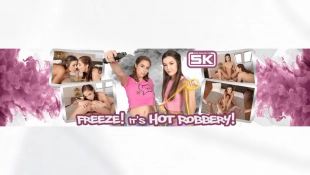 Freeze! It's Hot Robbery! Teens Steal Your Cum - Antonia Sainz & Cindy Shine