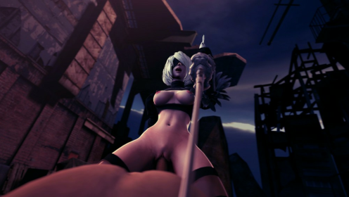 2B Nier Automata XXX Parody: Hot Cowgirl Action